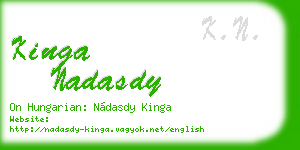 kinga nadasdy business card